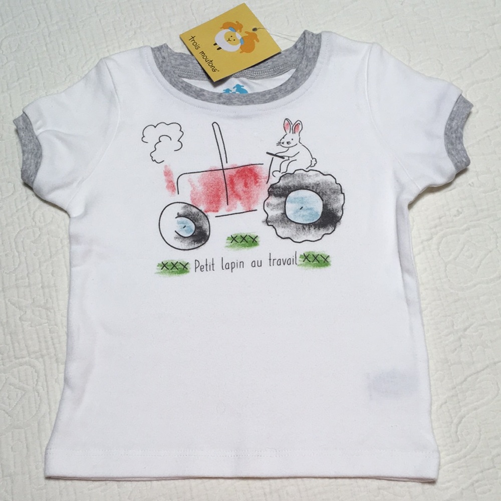 18m (5/$20) Bunny T-Shirt by Trois Moutons